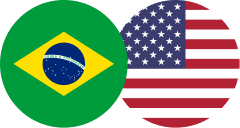 Bandeira do Brasil e dos Estados Unidos